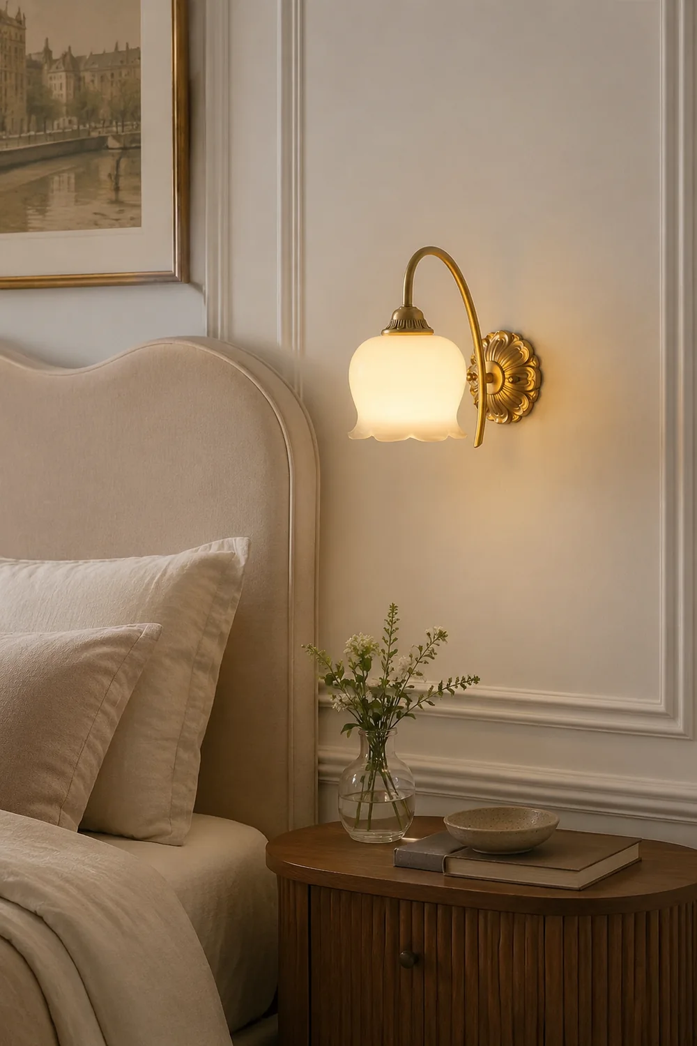 Creamy Copper Glass Wall Sconce - Lumpaz