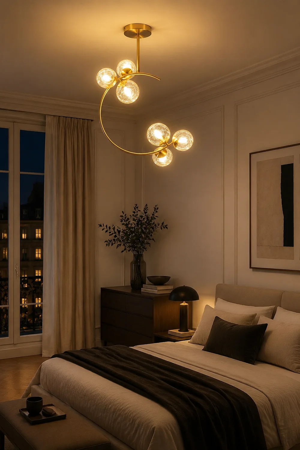 Glaskugel Deckenleuchte Goldene Lampen - Lumpaz