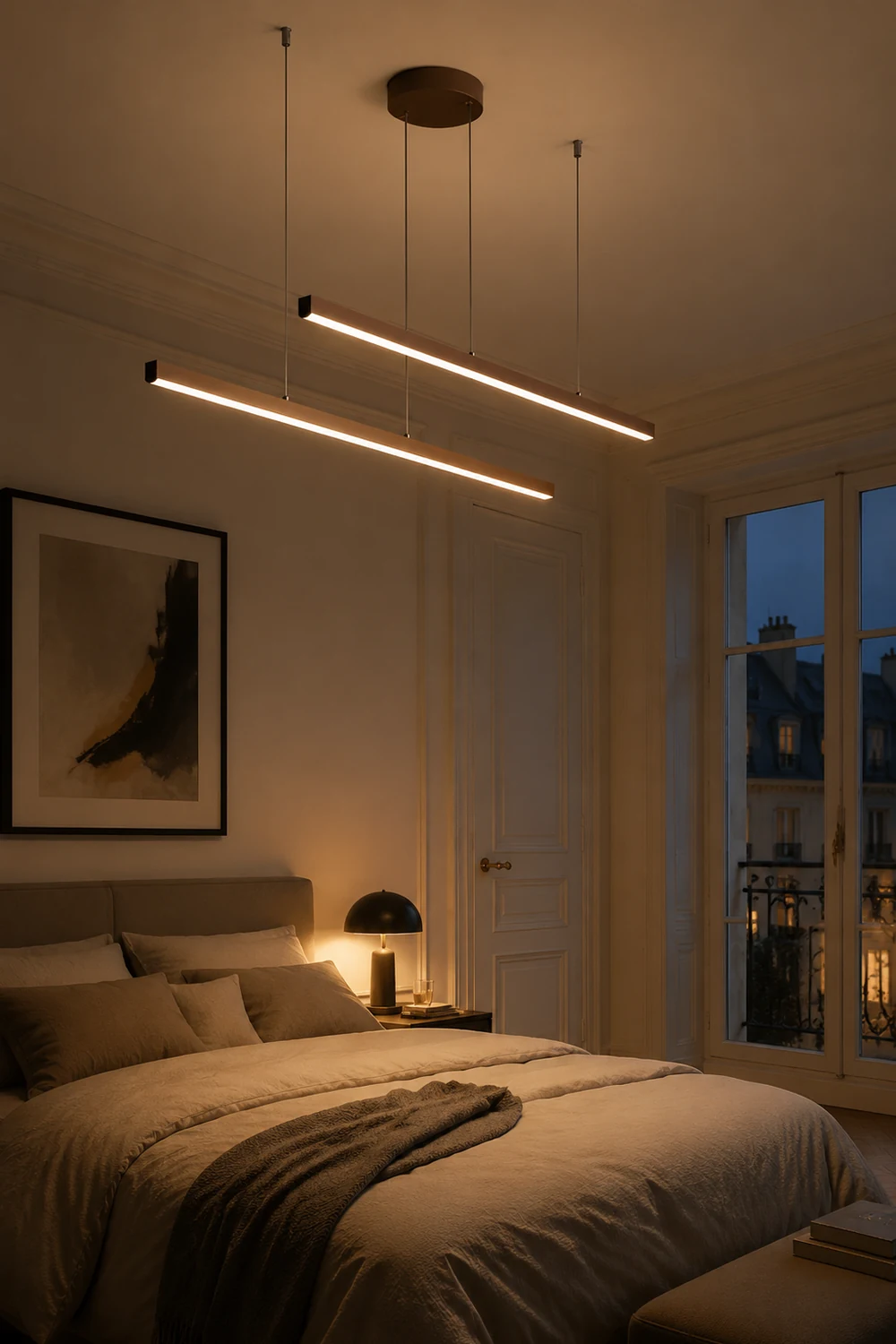 Edge Minimalistische Streifen LED Pendelleuchte für Esszimmer - Lumpaz