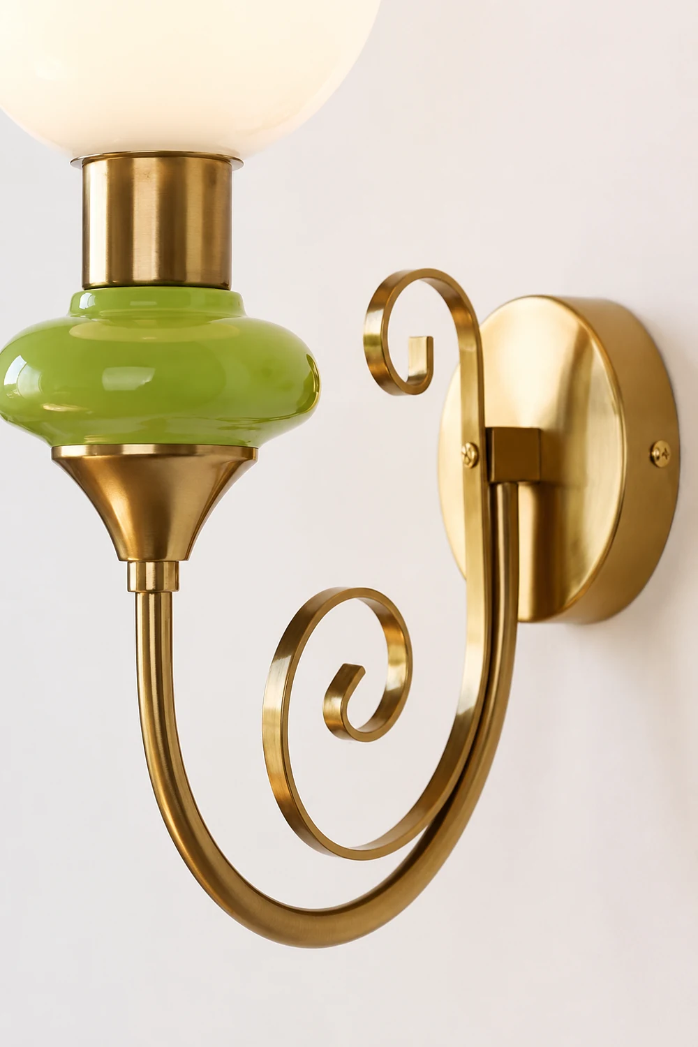 French Retro Glass 1-Light Wall Sconce - Lumpaz
