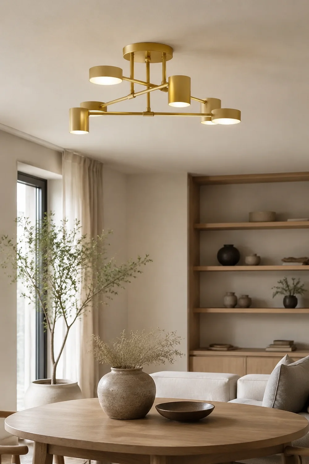 Moderne Kreis-Design Deckenleuchte aus Metall für Wohnzimmer, Schlafzimmer - Lumpaz