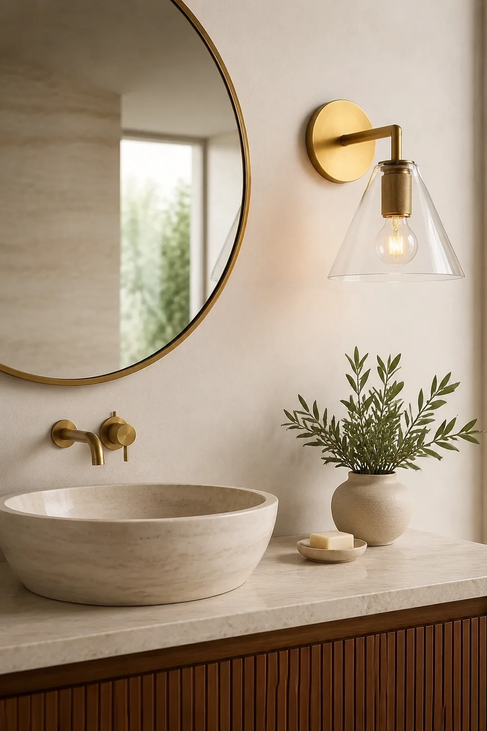 Armed Retro Brass Wall Sconce - Lumpaz