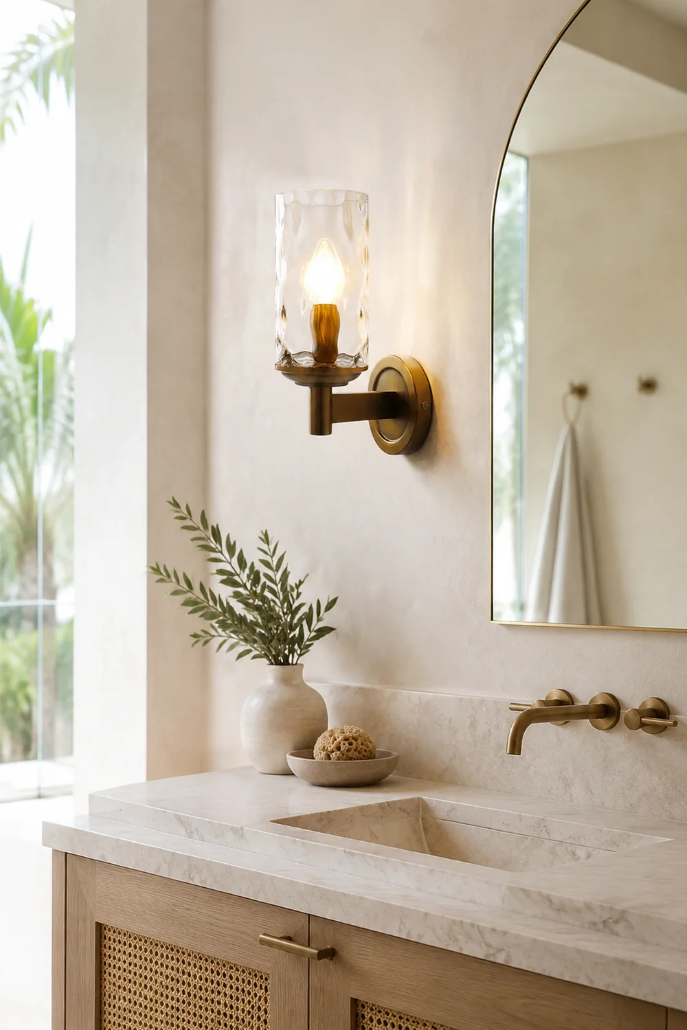 Vintage Iron Armed Wall Lamp - Lumpaz