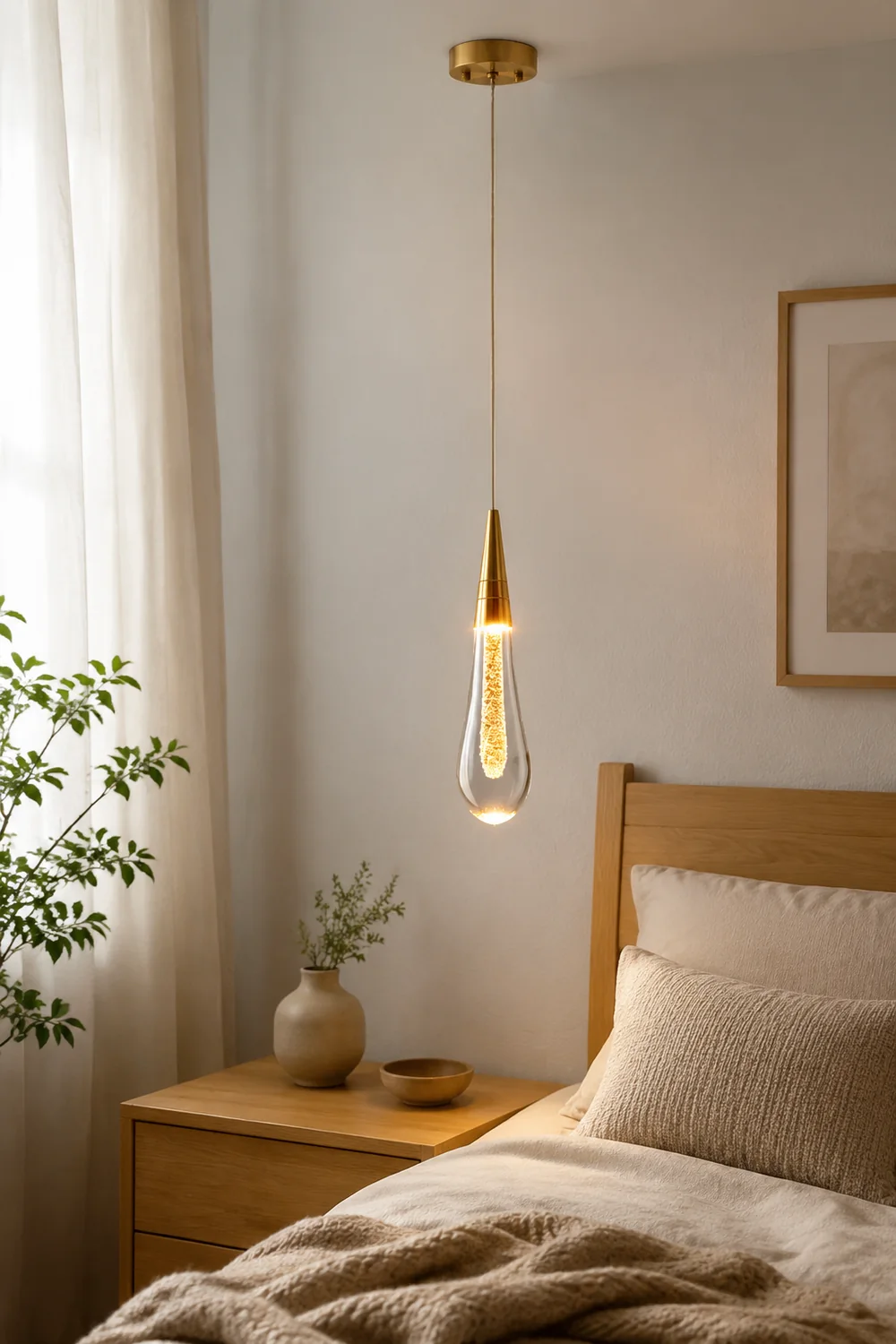 Kreative Kristalltropfen Pendelleuchte für Schlafzimmer, Esszimmer - Lumpaz