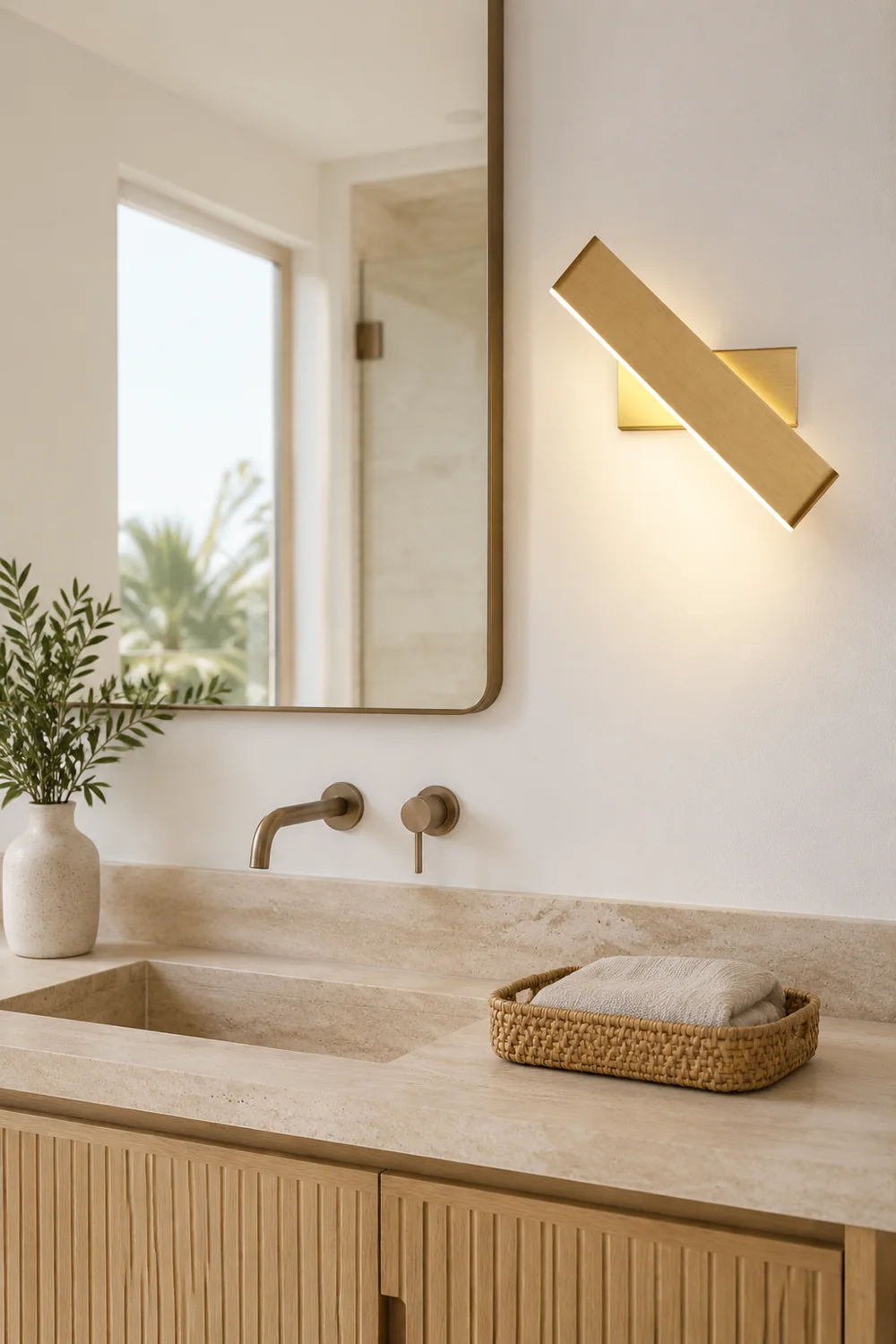 Minimalistische LED Wandleuchte aus Aluminium für Schlafzimmer - Lumpaz