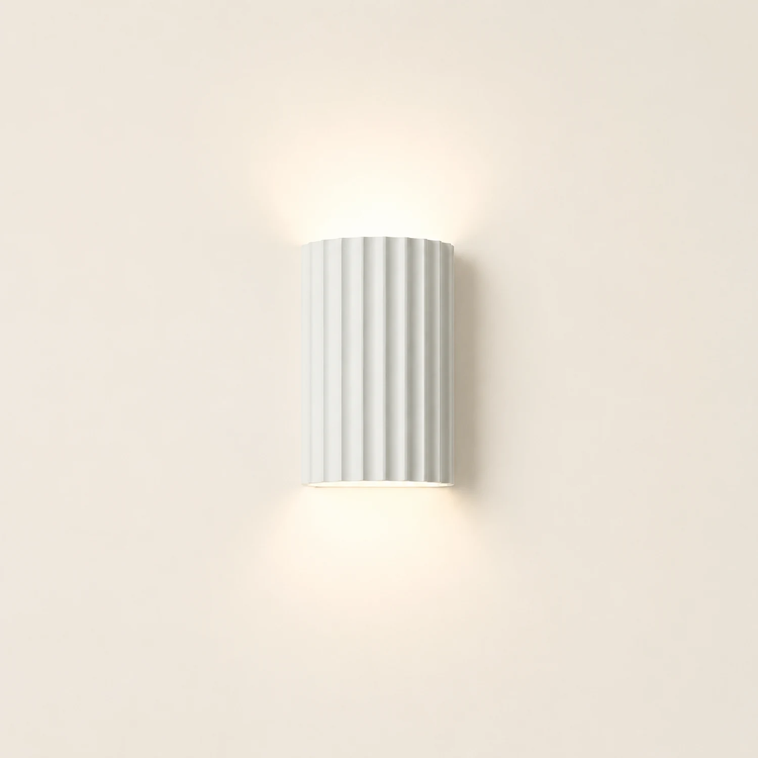 Modern Half-Circle Resin Wall Sconce For Living Room - Lumpaz