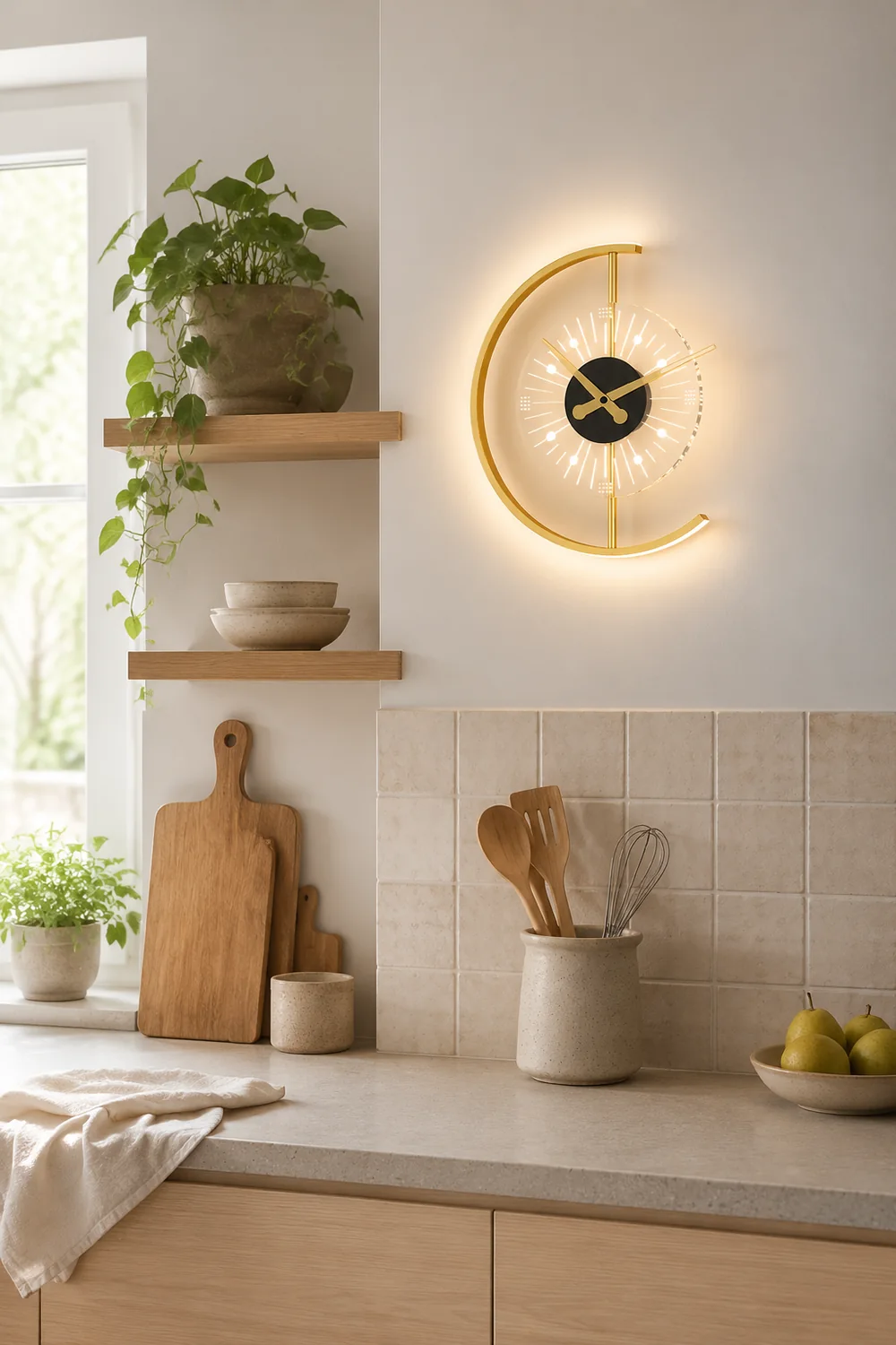 Nilsen Kreatives Uhrendesign Moderne Wandleuchte Wandleuchte für Schlafzimmer - Lumpaz