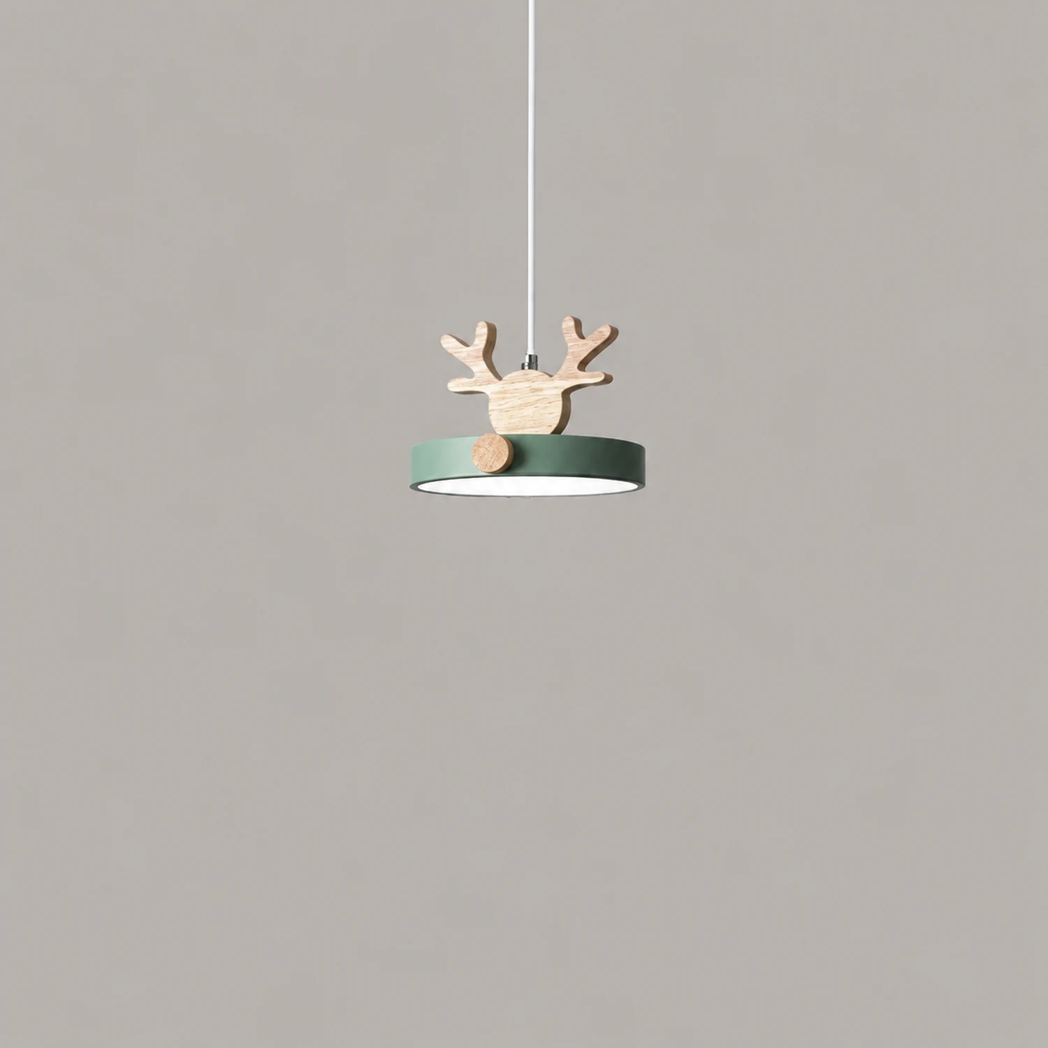 Morandi Holz LED Kronleuchter Hirschgeweih Pendelleuchte - Lumpaz