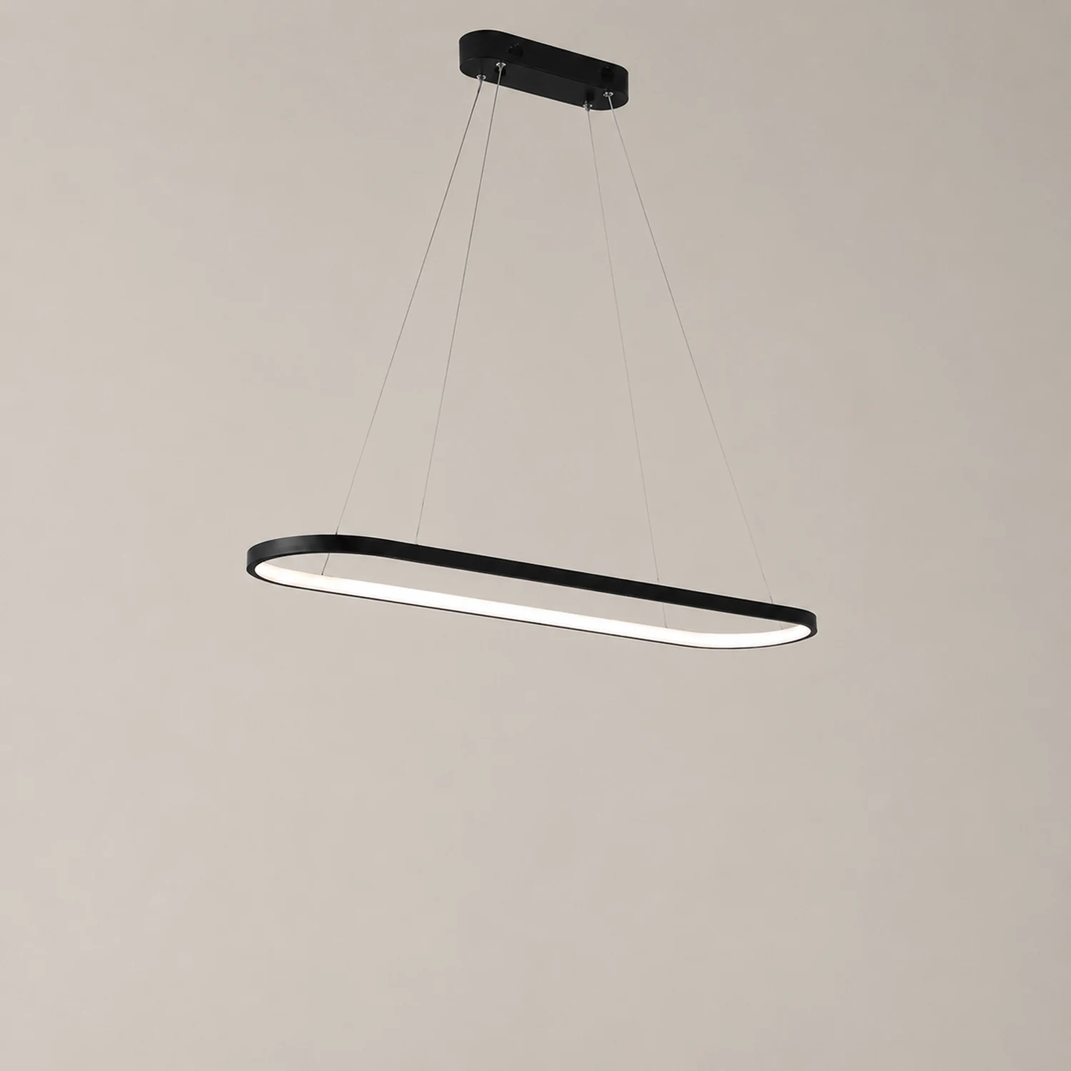 Edge Moderne Kreis LED Pendelleuchte aus Metall für Esszimmer - Lumpaz