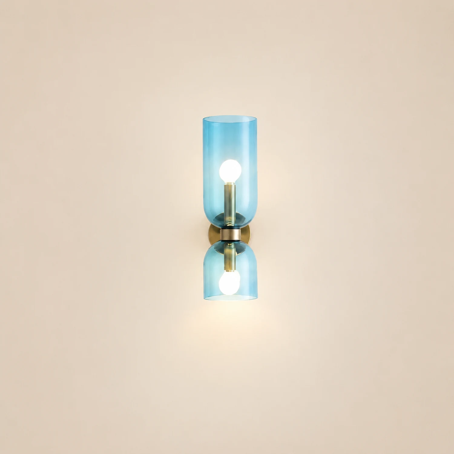 Double Head Glass Wall Lamp LED Sconce for Bedroom - Lumpaz