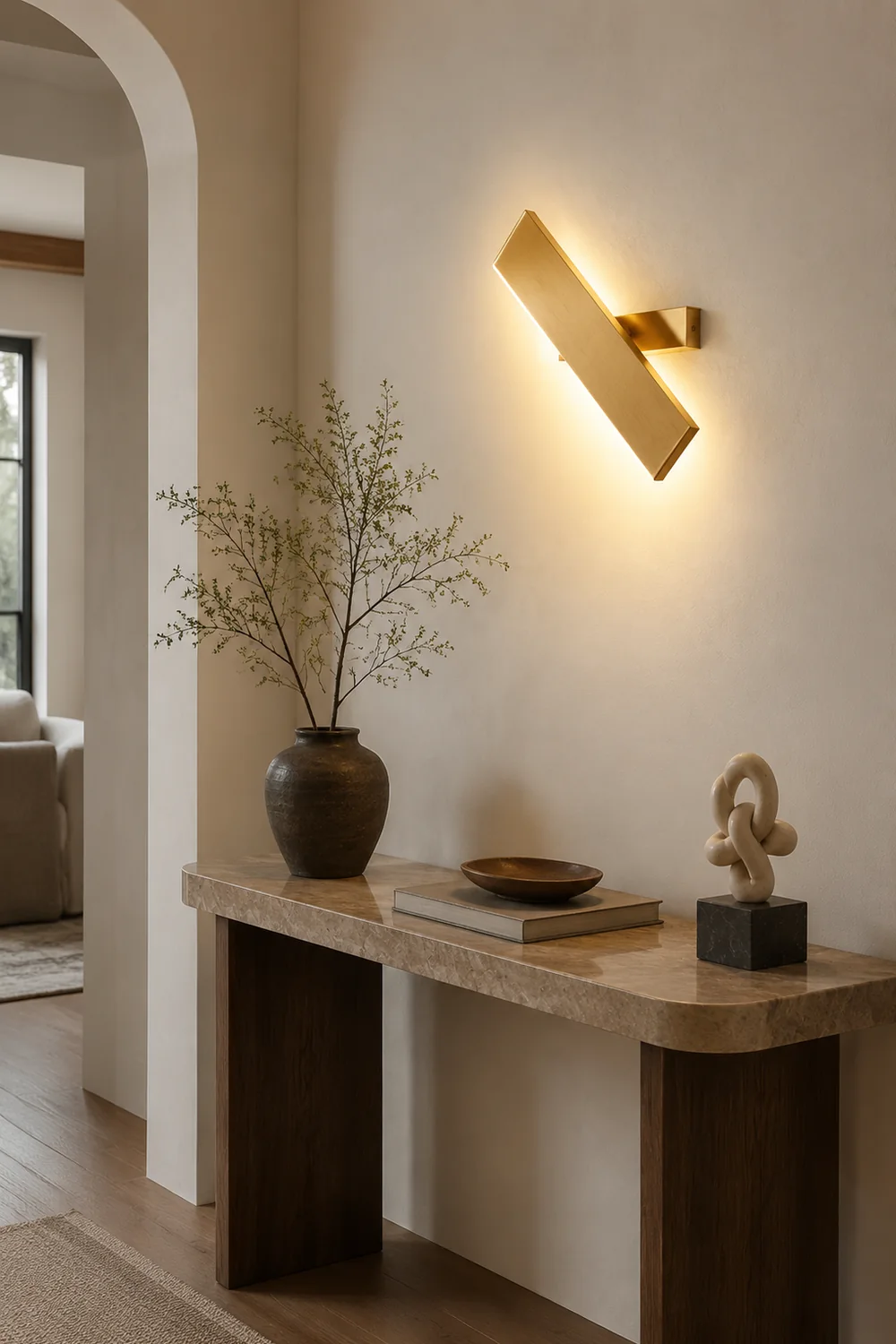 Minimalistische LED Wandleuchte aus Aluminium für Schlafzimmer - Lumpaz