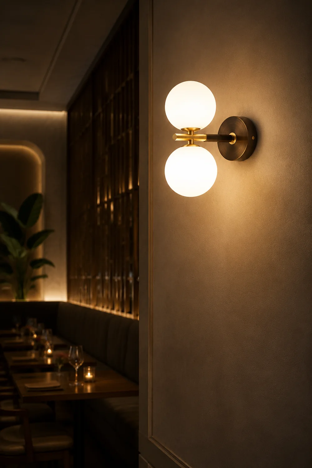Luxury Copper Ball 1-Light Wall Sconce - Lumpaz