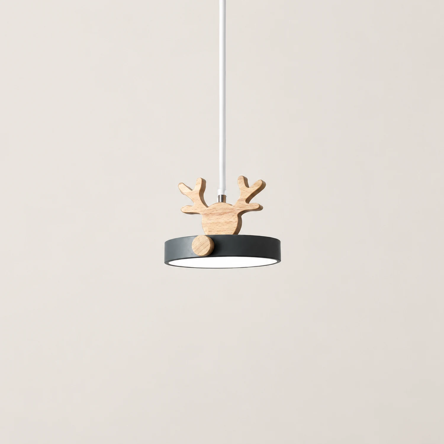 Morandi Holz LED Kronleuchter Hirschgeweih Pendelleuchte - Lumpaz