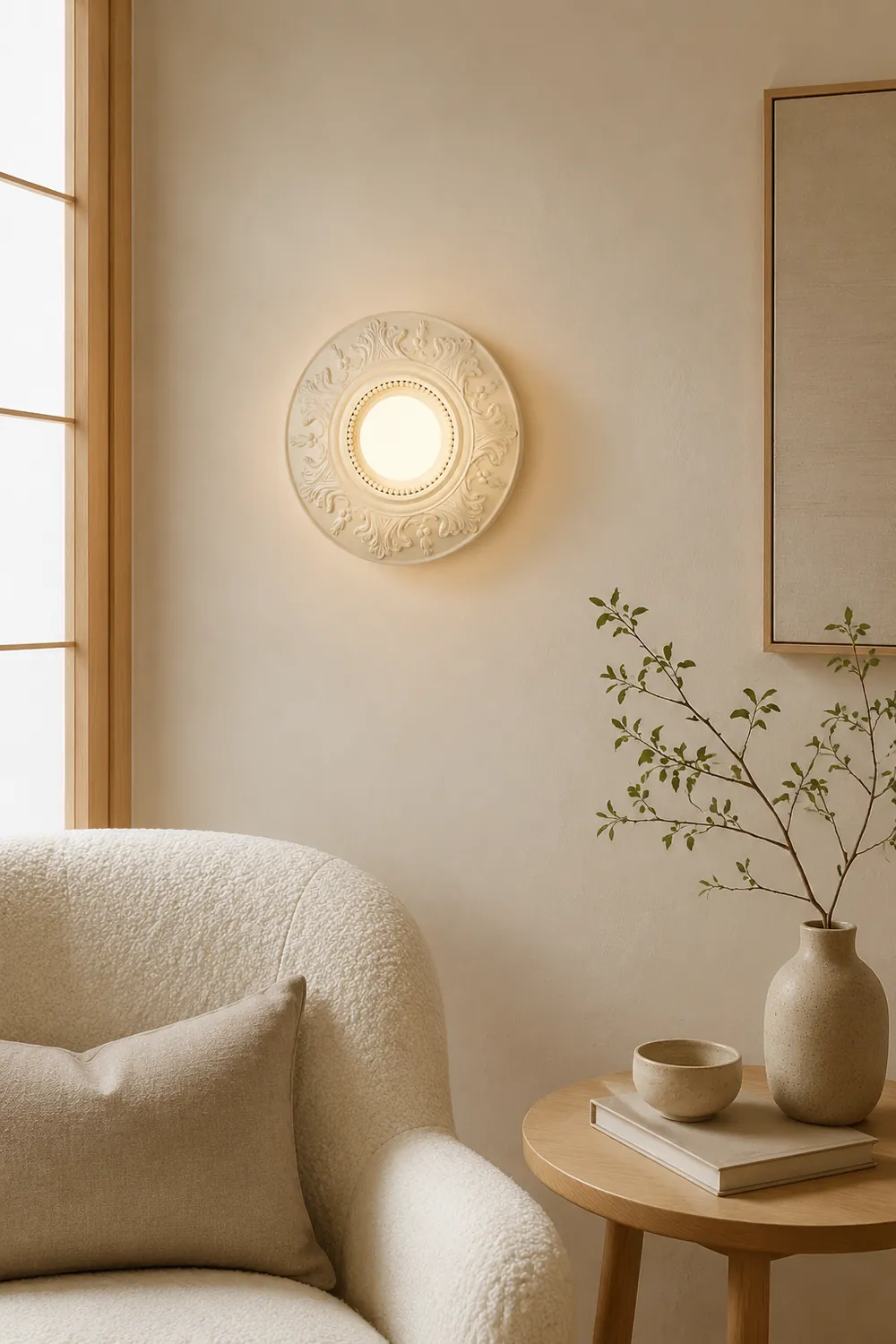 Cream Style Glass Milky Coffee Wall Light Fixtures - Lumpaz