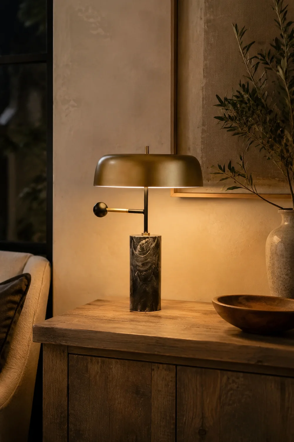 Modern Tall Black Table Lamp Design Beside Lamp - Lumpaz