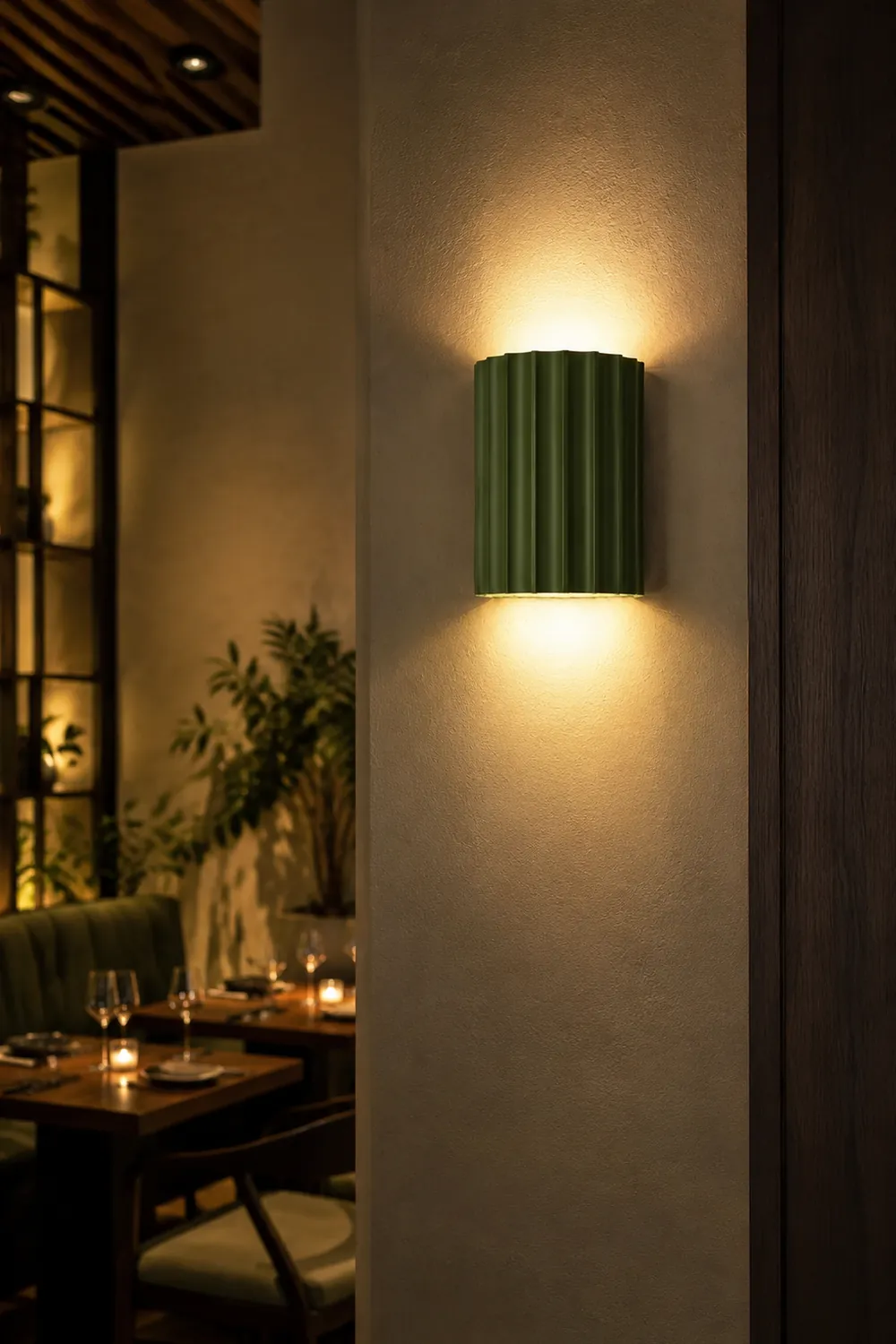 Modern Half-Circle Resin Wall Sconce For Living Room - Lumpaz