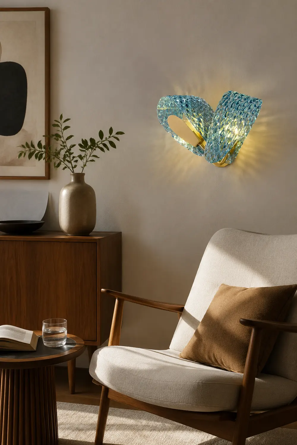 Retro Luxury Glass Blue Wall Lamp - Lumpaz