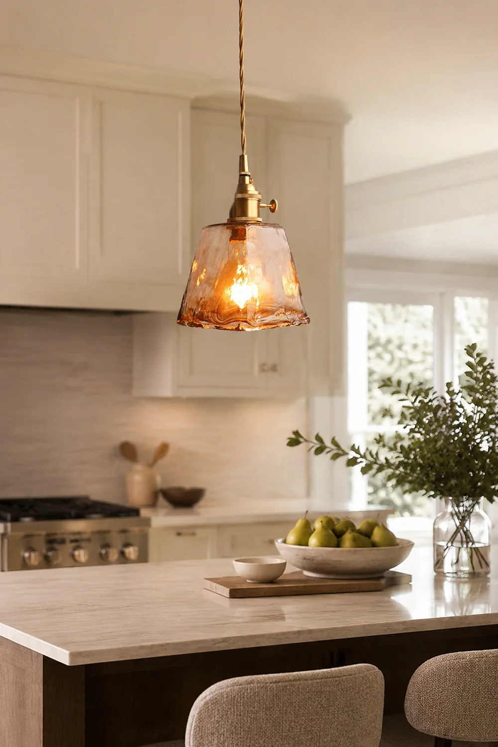 Levy Messing Glas Pendelleuchten - Lumpaz