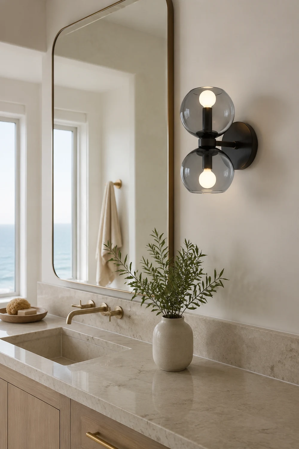 Creative Modern 2 Heads Glass Wall Lamp - Lumpaz