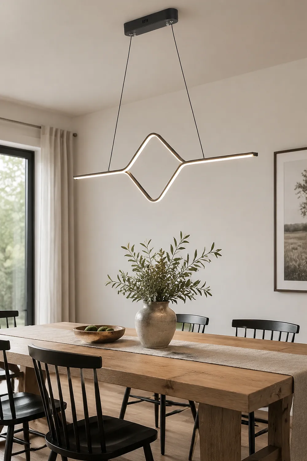 Bouvet Pendelleuchte,Linear Quadrat - Lumpaz