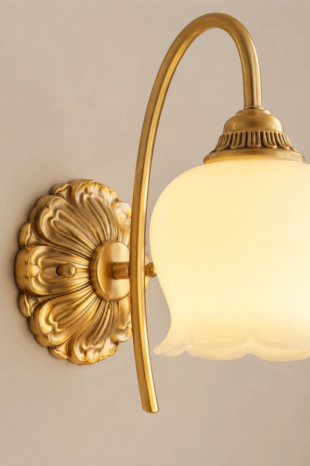 Creamy Copper Glass Wall Sconce - Lumpaz