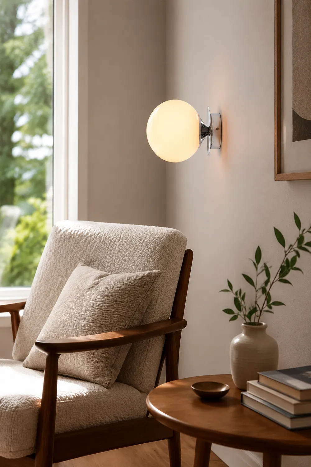 Vintage Glass Round Head Wall Sconce - Lumpaz