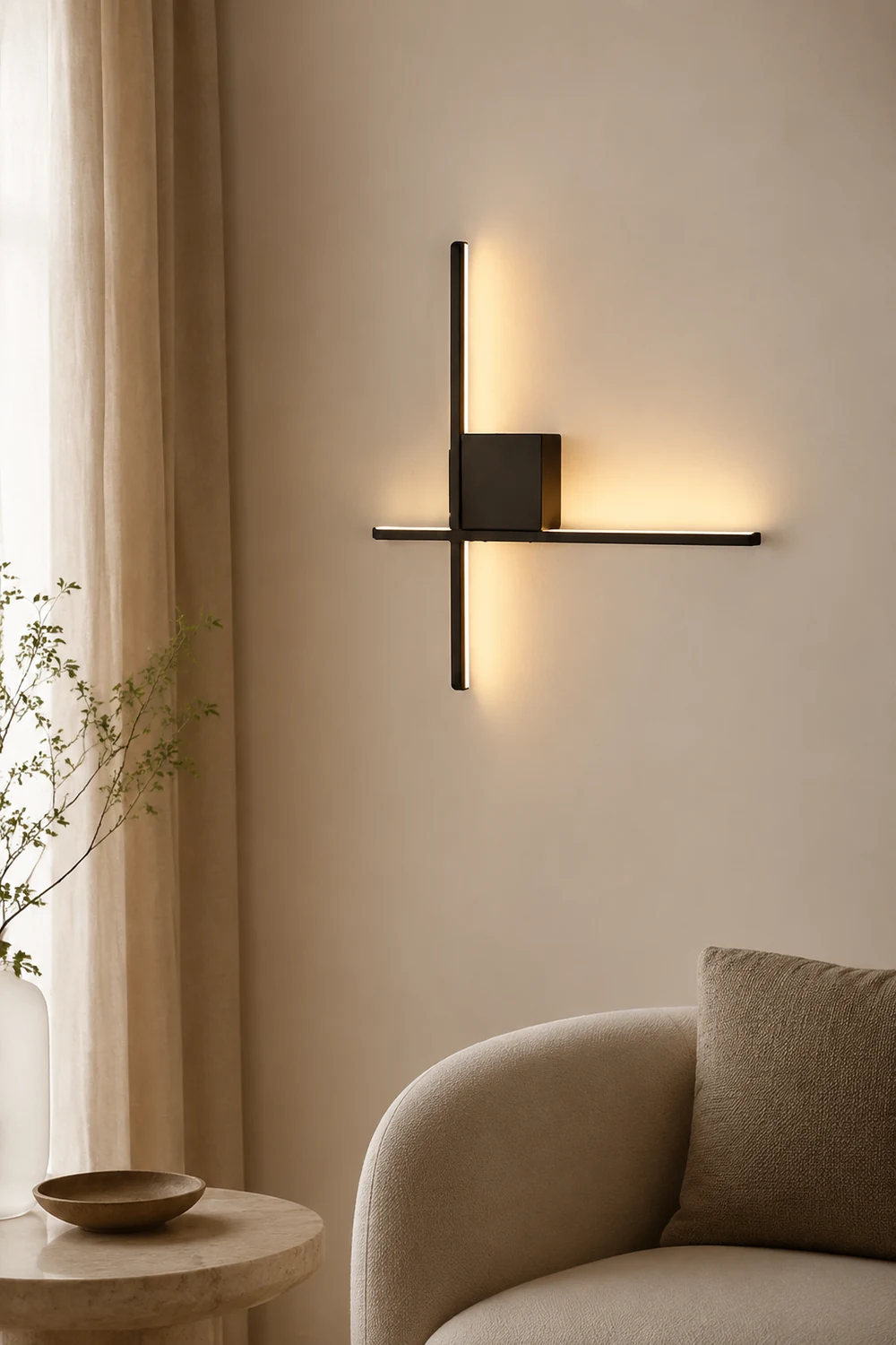Einfache moderne LED-Wandleuchte Nachttischlampe für Schlafzimmer, Wohnzimmer - Lumpaz