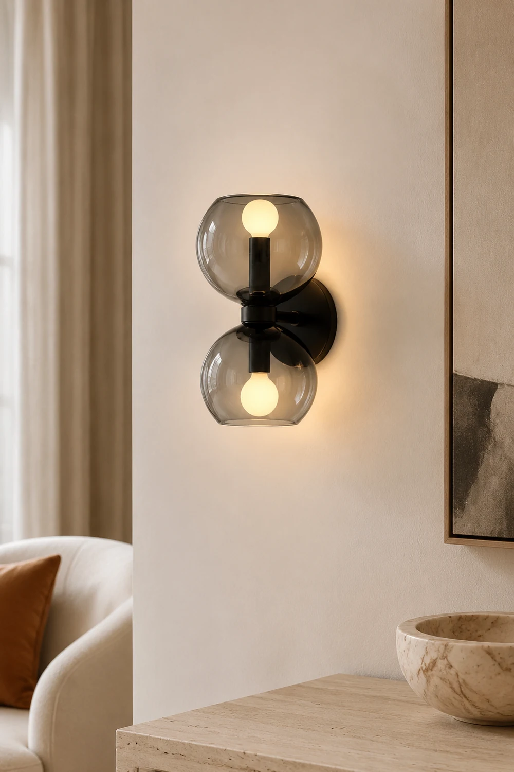Creative Modern 2 Heads Glass Wall Lamp - Lumpaz