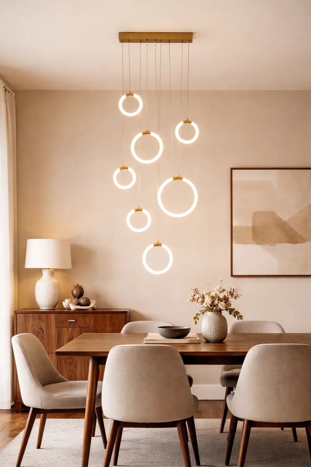 Moderne Kreative Kreis Pendelleuchte für Wohnzimmer, Esszimmer - Lumpaz