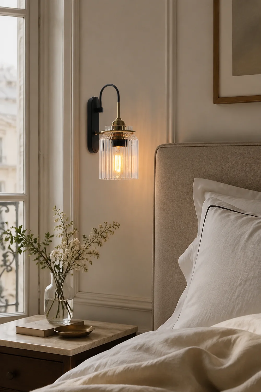 Industria Glass Shade Funnel Wall Lamps - Lumpaz
