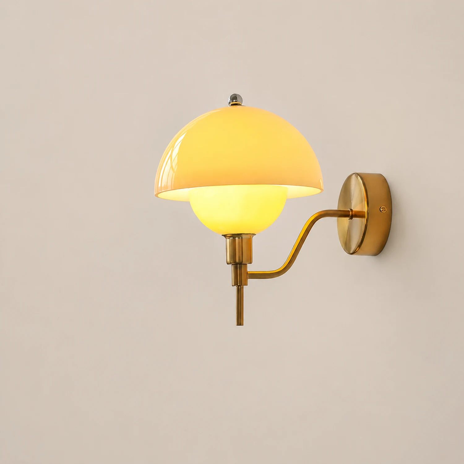 French Mushroom Glass Wall Lamp - Lumpaz