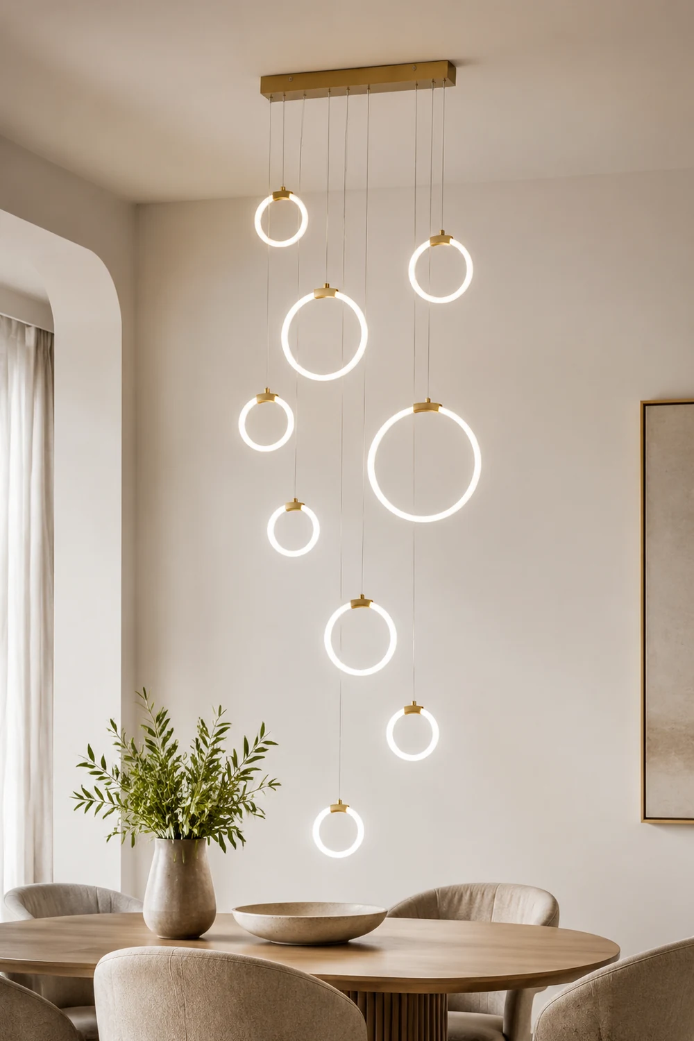 Moderne Kreative Kreis Pendelleuchte für Wohnzimmer, Esszimmer - Lumpaz