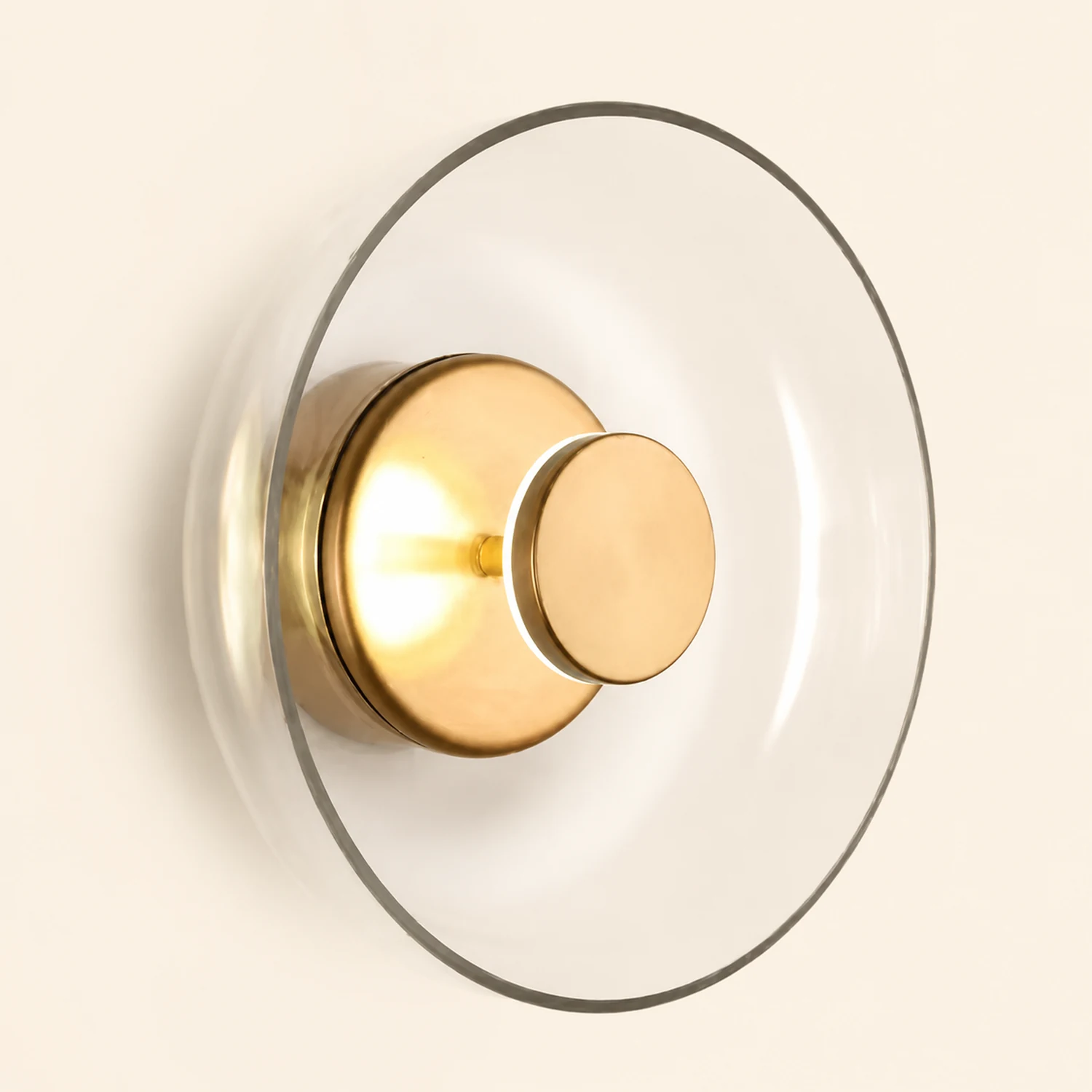 Glass Bowl Bedroom Bedside Wall Light - Lumpaz