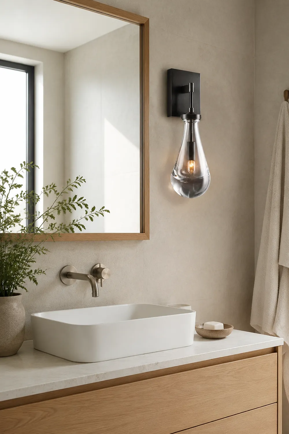 Art Creative Short Raindrop Wall Light For Dining Room - Lumpaz