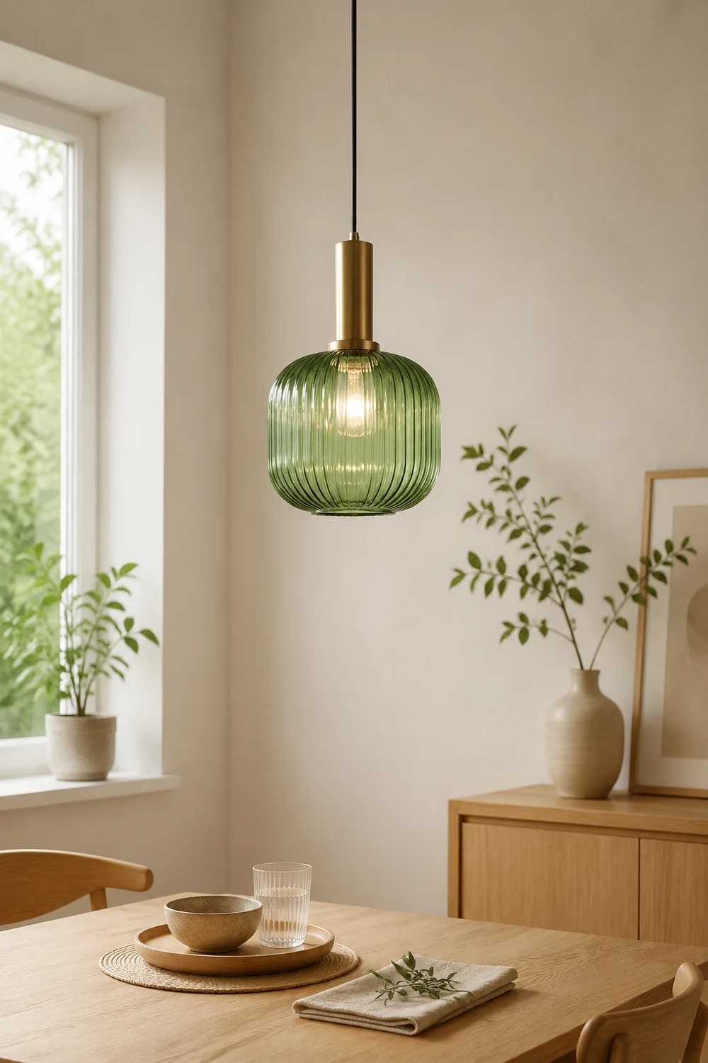 Hailie Pendelleuchte aus Glas für Wohnzimmer, Esszimmer - Lumpaz