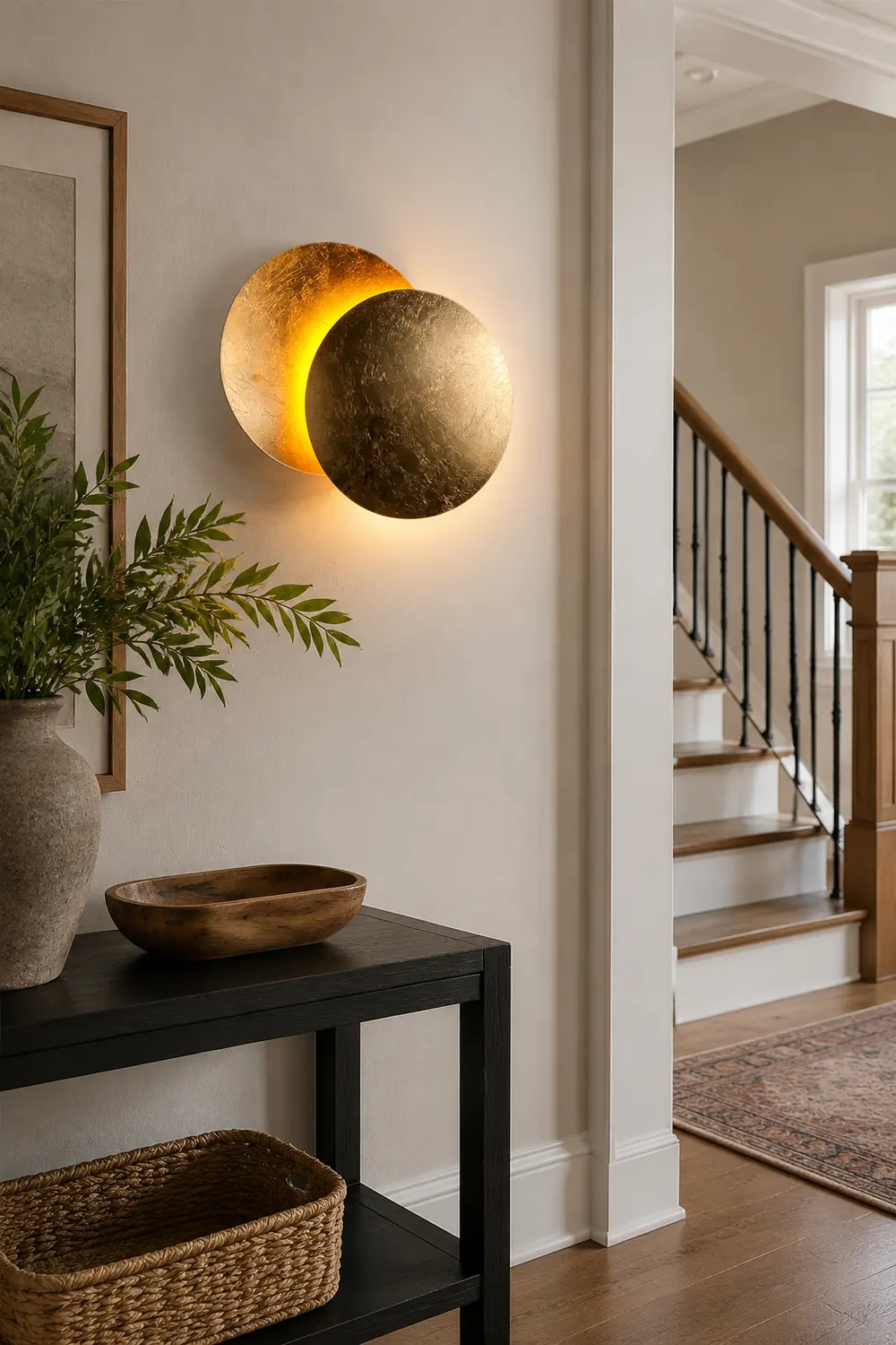 Modern Round Circle Creative Rotating Wall Light - Lumpaz