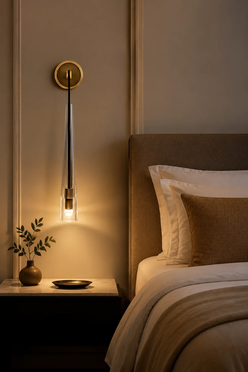 Modern Black Golden Hanging Suspended Wall Light - Lumpaz