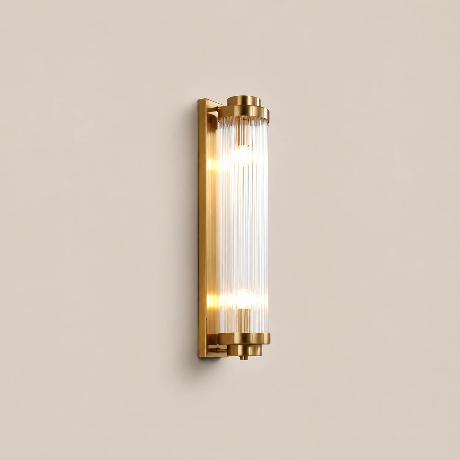 Crystal Pillar Metal Wall Lamp - Lumpaz