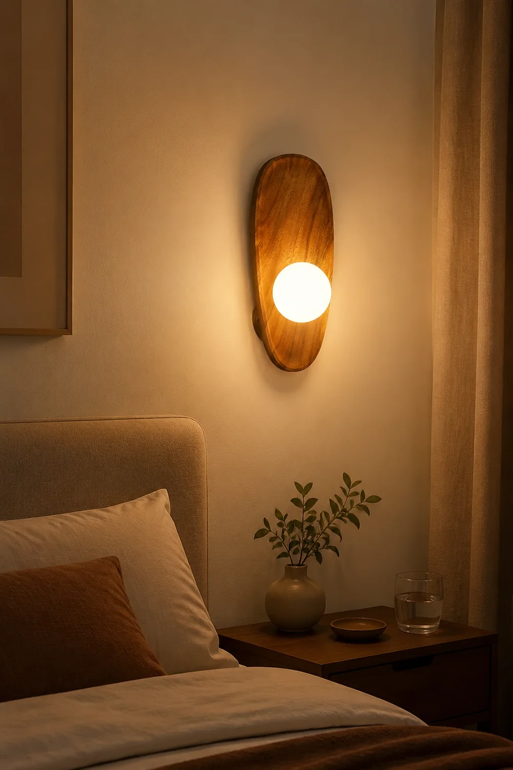 Minimalist Solid Wood Wall Sconce - Lumpaz