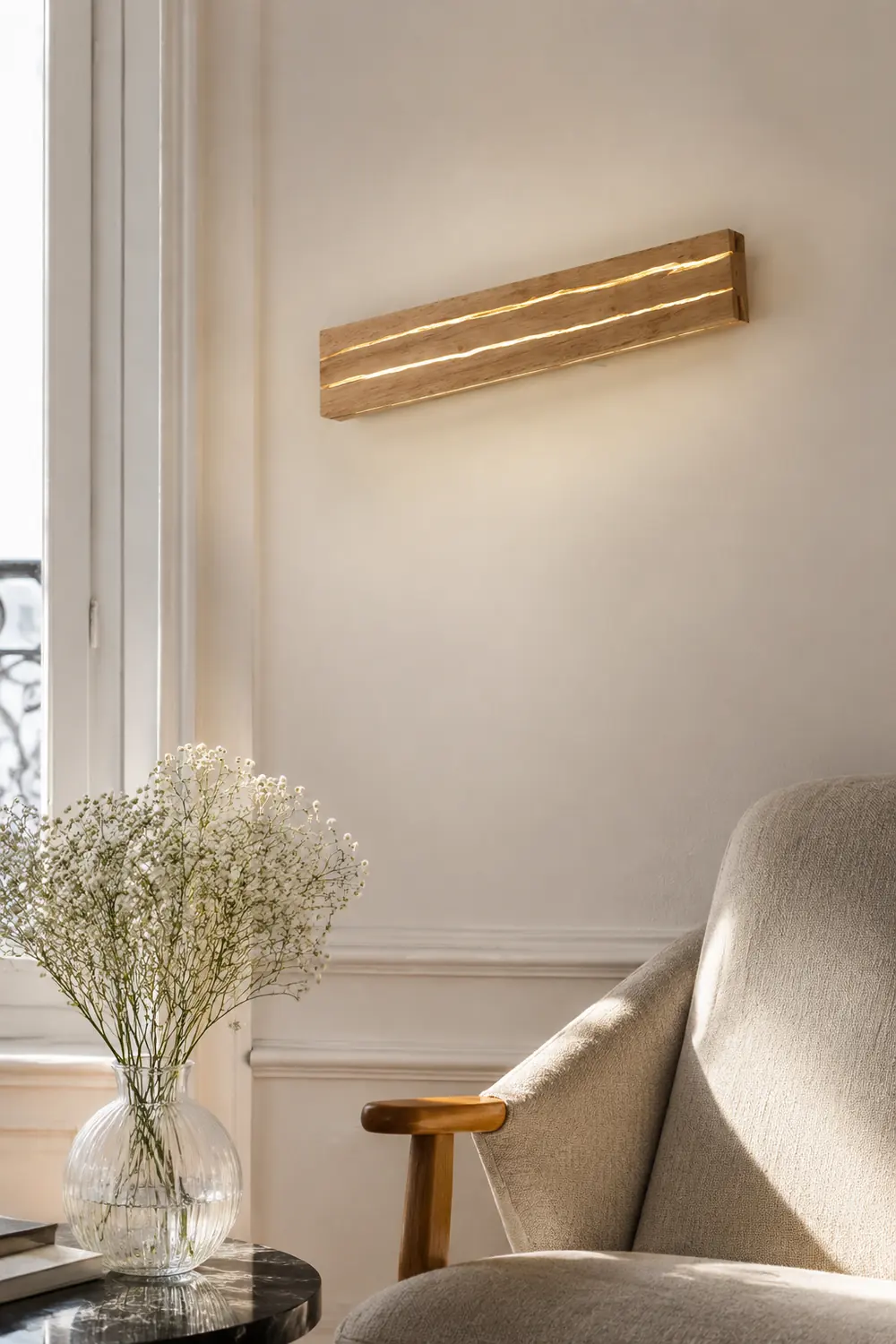 Modern Decor Wood Crack Wall Sconces - Lumpaz