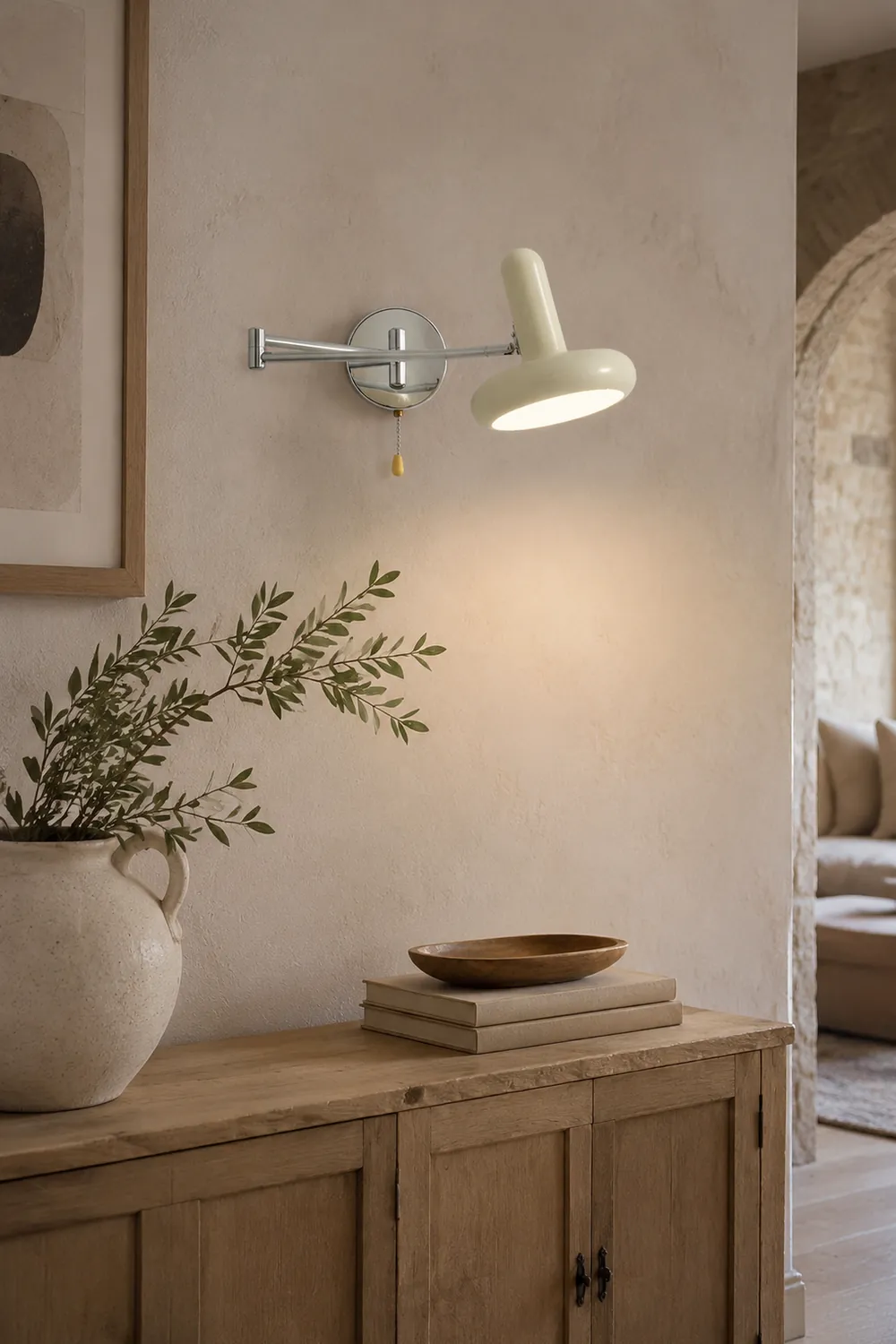 Retro Capsule White Swing Arm Wall Lamp - Lumpaz