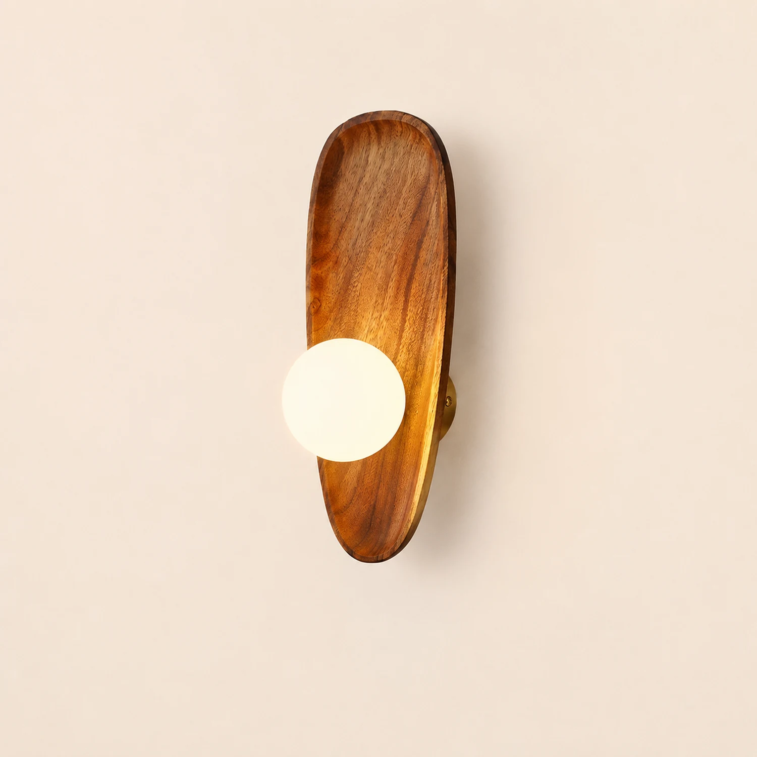 Minimalist Solid Wood Wall Sconce - Lumpaz