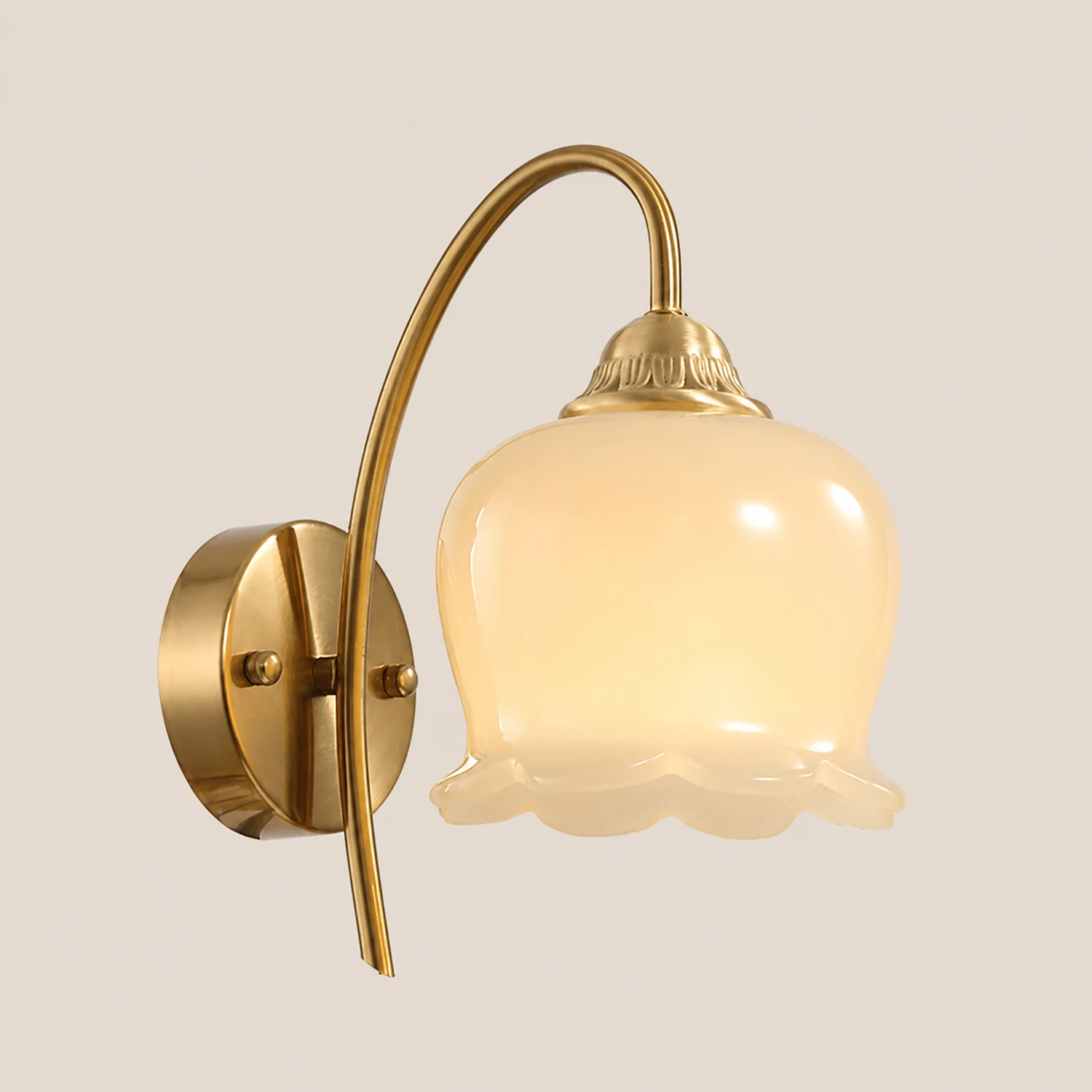 Creamy Copper Glass Wall Sconce - Lumpaz