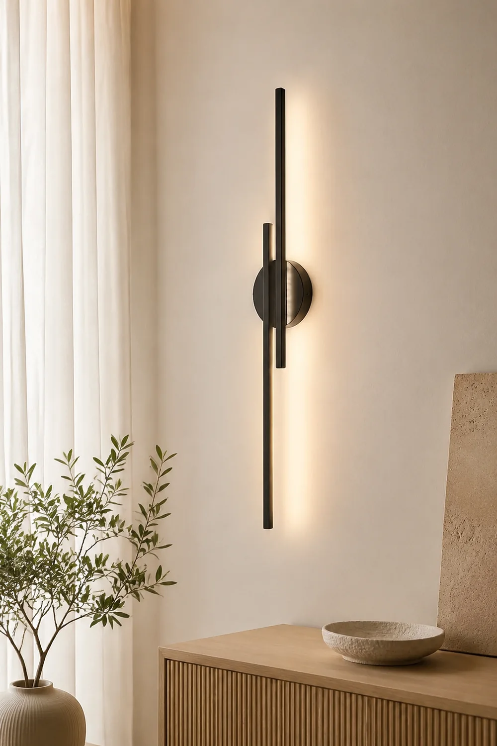 Moderne Minimalistische LED Eisen Wandleuchte für Schlafzimmer - Lumpaz