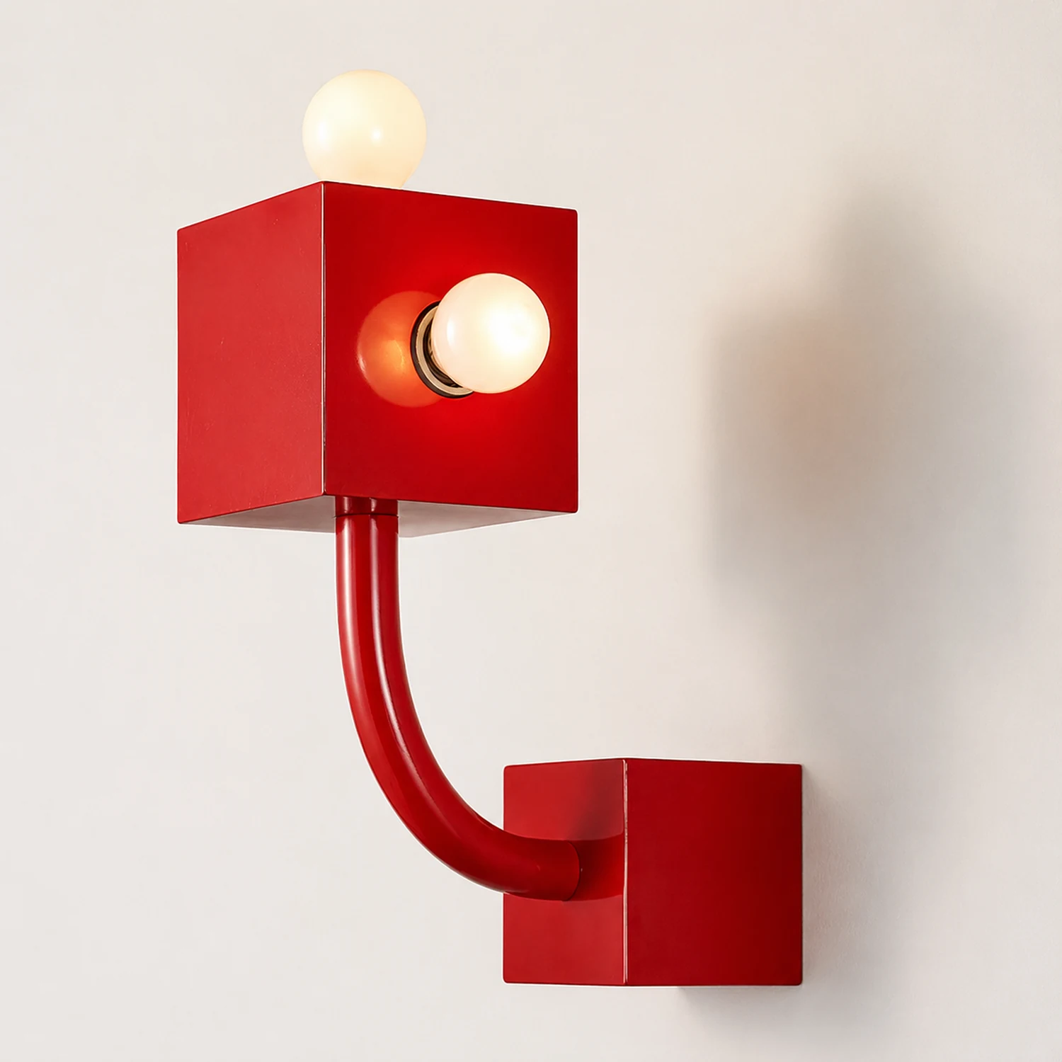 Vintage Metal Red Wall Lamp - Lumpaz