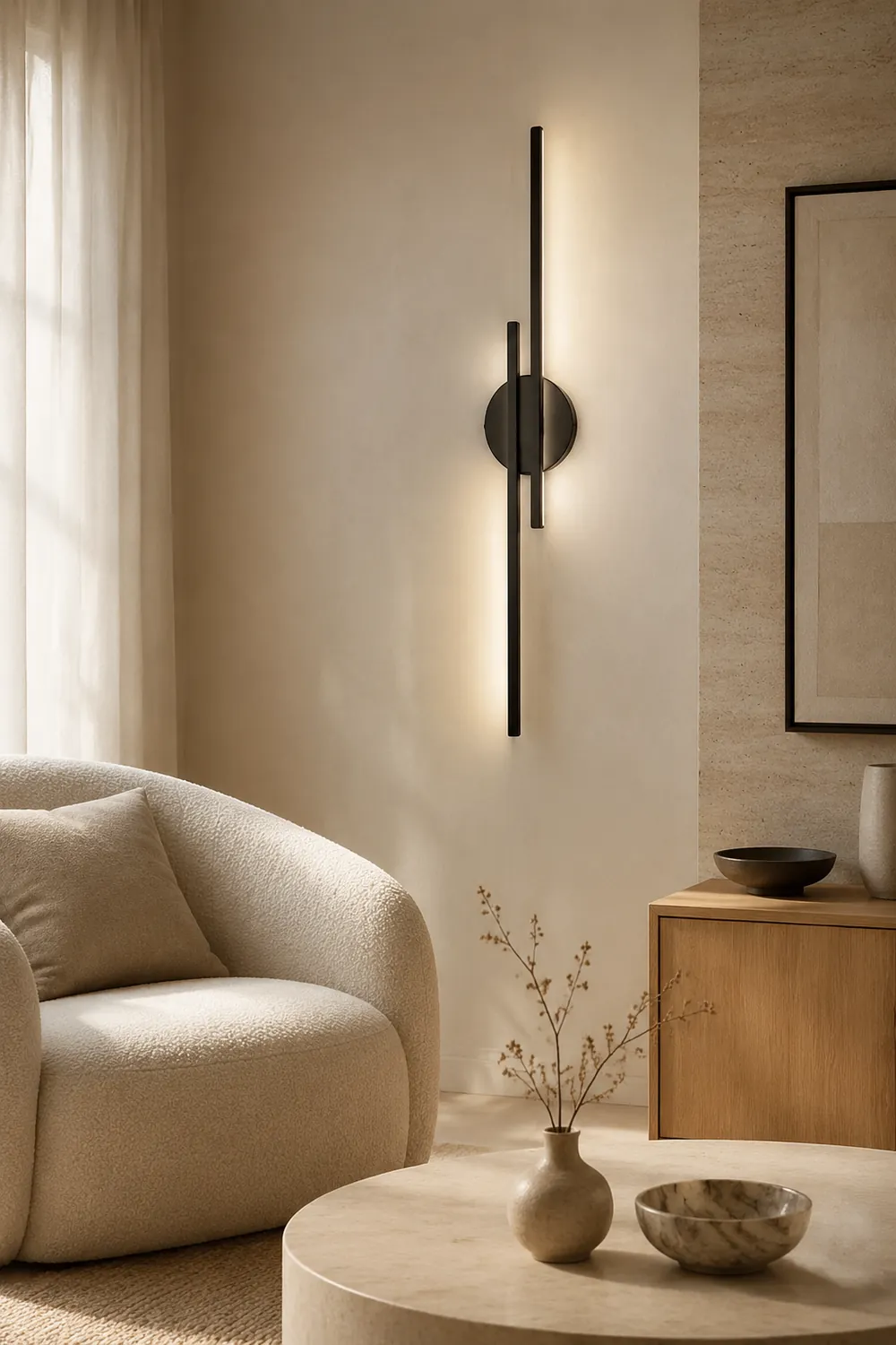 Moderne Minimalistische LED Eisen Wandleuchte für Schlafzimmer - Lumpaz