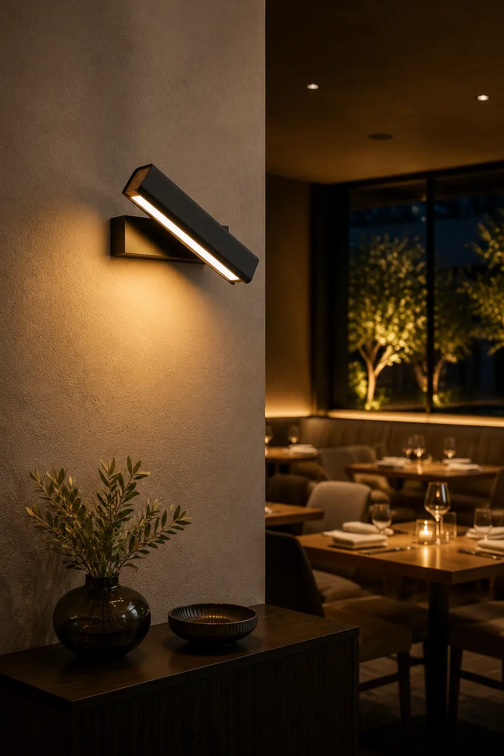 Minimalistische LED Wandleuchte aus Aluminium Drehbar für Schlafzimmer - Lumpaz