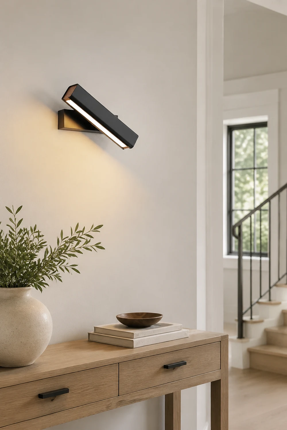 Minimalistische LED Wandleuchte aus Aluminium Drehbar für Schlafzimmer - Lumpaz