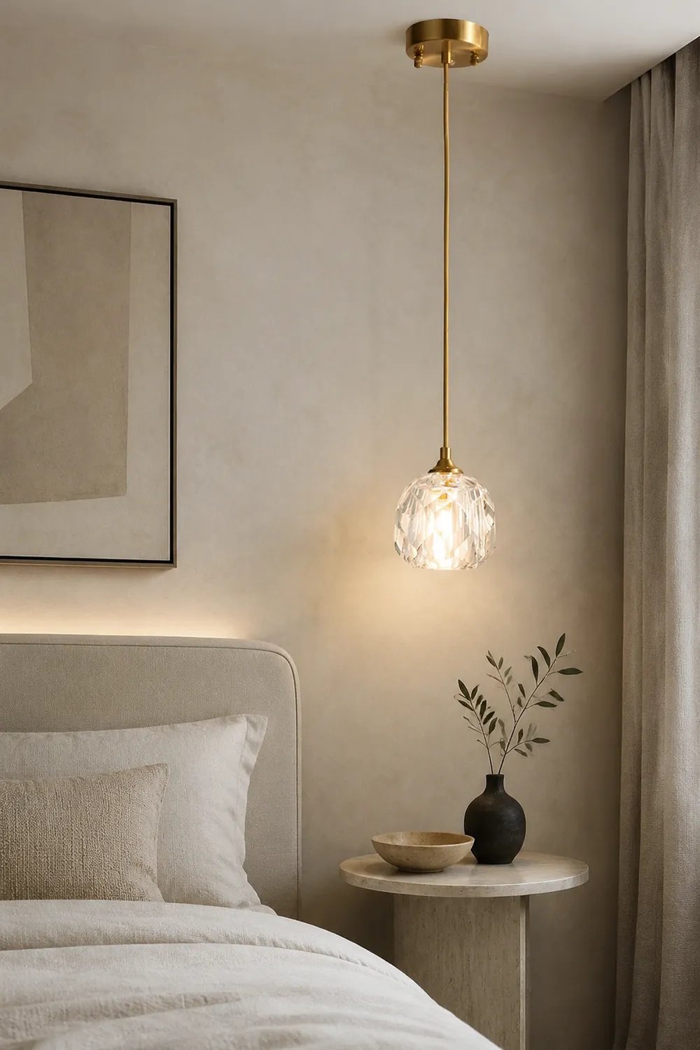 Moderne Pendelleuchte aus Metall für Schlafzimmer - Lumpaz