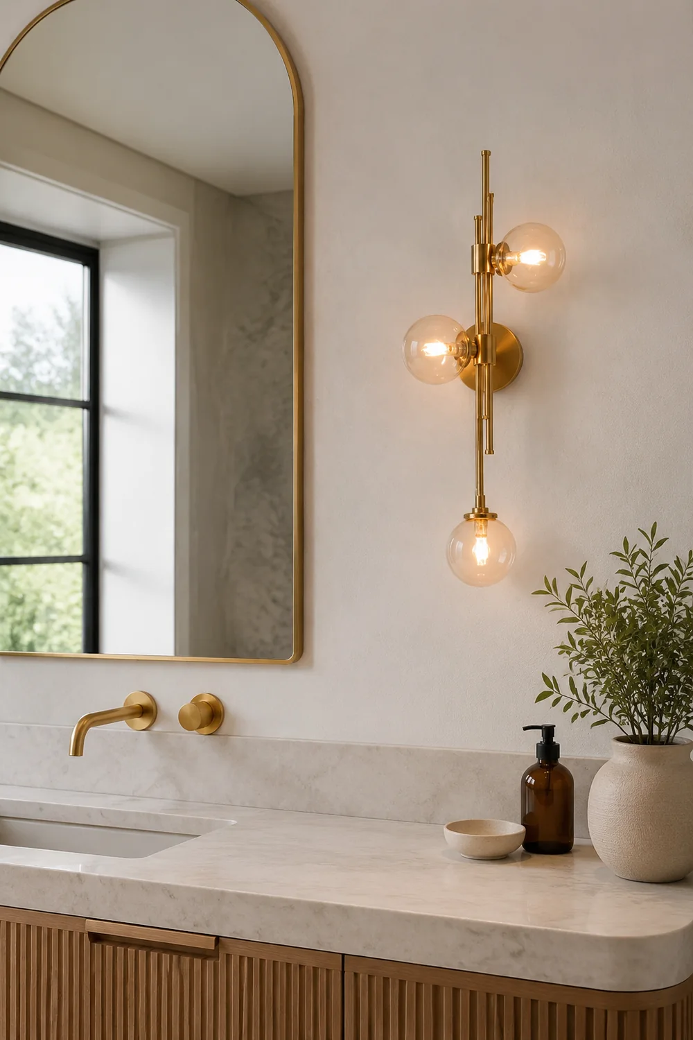 Vintage Ball 3 Heads Glass Wall Lamp - Lumpaz